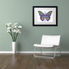 Ahrens 'Bashful Garden Butterfly Blooming', Black Frame, 14"x11", White Matte