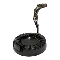 Daka-Ware Chrome and Bakelite Ashtray - Decorative Bowls