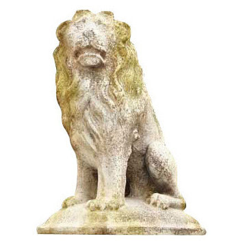 Sitting Lion Left 24" Garden Animal Statue