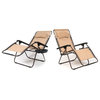 Extra Large Zero Gravity Chair With Cup Holder, Set of 2, Beige