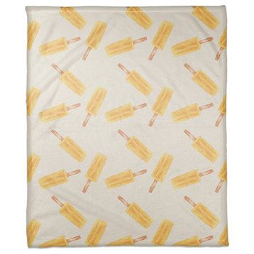 Orange Popsicle Pattern 50"x60" Coral Fleece Blanket