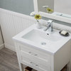 Home Elements Vanity 30x18.25 White Ceramic Top, 30" Cream White