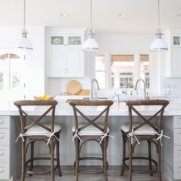 Kitchen Island with Seating and Pendant Lights