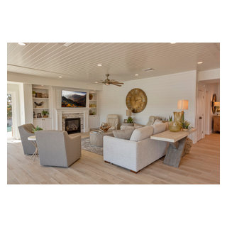 Open Concept Coastal Living Room with Farmhouse-Inspired Charm ...