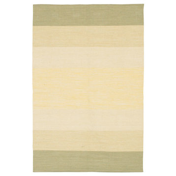 India Contemporary Area Rug, Taupe and Beige, 2'6x7'6 Runner