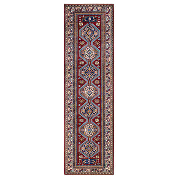 Tribal, One-of-a-Kind Hand-Knotted Area Rug Orange, 2'10"x10'1"