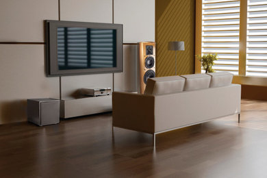 Inspiration for a home theater remodel in Miami