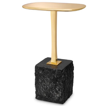 Gold Modern Side Table, Eichholtz Kayan, Small
