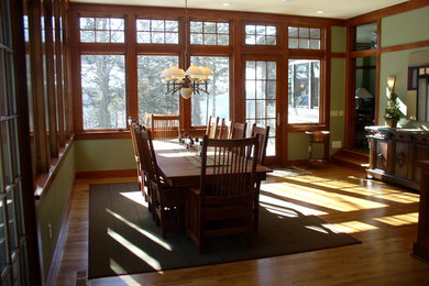 Arts and crafts dining room photo in Minneapolis