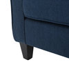 GDF Studio Declan Padded Fabric Club Chair, Dark Blue