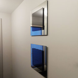 Accent Mirrors. Grey on Clear. - Wall Mirrors