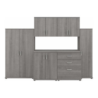 Universal Closet Organizer with Drawers in Storm Gray - Engineered Wood