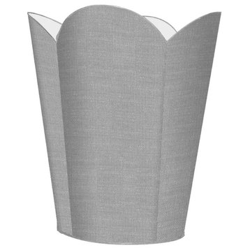 Grey Linen Wastepaper Basket