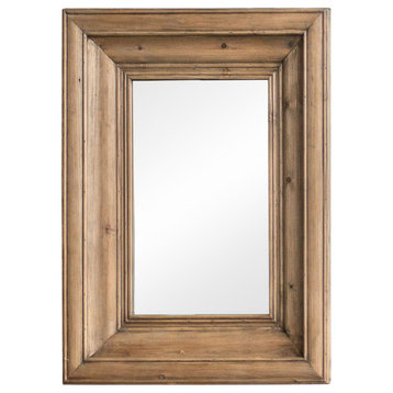 Small Rectangular Waxed Pine Mirror