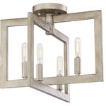 Craftmade Lighting - Craftmade Lighting 44954-GT Portrait - Four Light Semi-Flush Mount - With its bold geometric shapes and candle-style bulbs at varying heights, The Portrait light fixture�s multidimensional appeal is hard to deny. Four rectangular pieces layered for effect, the Portrait accurately captures a contemporary style while adding interest to your home�s foyer.  Canopy Included: TRUE  Canopy Diameter: 4.72 x 0. Warranty: 1 YearPortrait Four Light Semi-Flush Mount Gold Twilight *UL Approved: YES *Energy Star Qualified: n/a  *ADA Certified: n/a  *Number of Lights: Lamp: 4-*Wattage:60w Candelabra Base bulb(s) *Bulb Included:No *Bulb Type:Candelabra Base *Finish Type:Gold Twilight