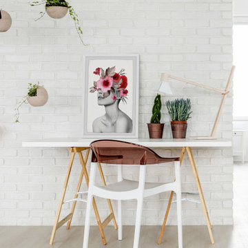 "Bloom Face" Framed Painting Print