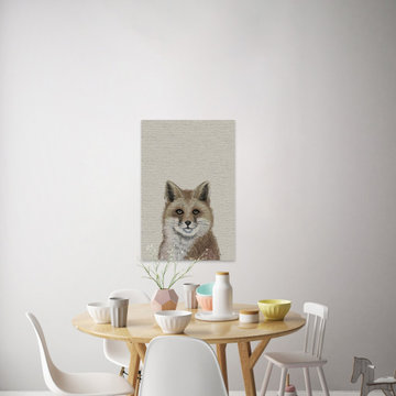 "Foxy Stare" Painting Print on Wrapped Canvas