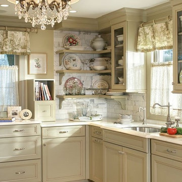 Professional photos published of Olive Green Kitchen