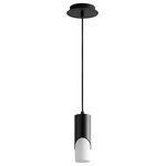 Oxygen Lighting - Oxygen Lighting 3-667-115 Ellipse - 9.25 Inch 5.1W 1 LED Short Pendant - Warranty: 1 Year/1 Year on LED eclictEllipse 9.25 Inch 5. Black White Opal GlaUL: Suitable for damp locations Energy Star Qualified: n/a ADA Certified: n/a  *Number of Lights: 1-*Wattage:5.1w LED bulb(s) *Bulb Included:Yes *Bulb Type:LED *Finish Type:Black