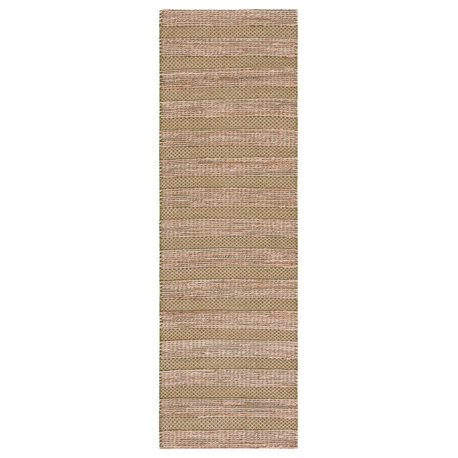 Safavieh Natural Fiber Collection NFB654Y Rug, Green/Natural, 2'3" x 8'