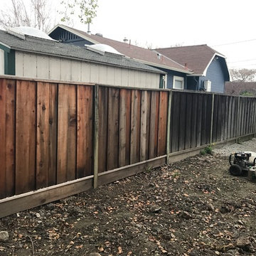 Before fixing molded fence