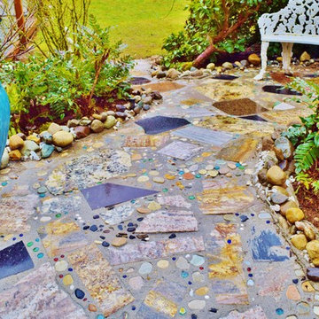 granite rock pathway
