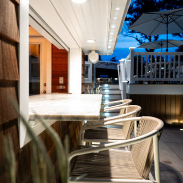 Rumson NJ: Inground Pool, Deck, Outdoor Kitchen, Outdoor Shower, Landscape, Shed