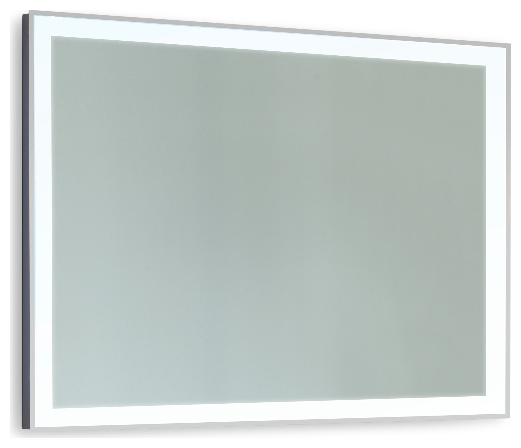 Stellar Stainless Steel Framed LED Mirror, 60"x36"x1.75"