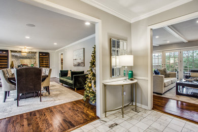 Inspiration for a transitional entryway remodel in Dallas