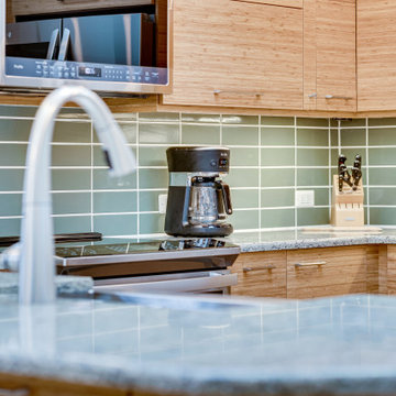 White and Natural Bamboo Kitchen Makeover Falls Church, VA