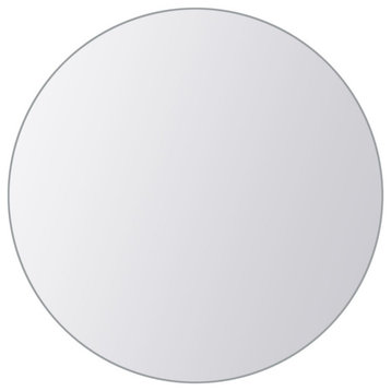 vidaXL Mirror Tiles Mirror Sheets Wall Bathroom Hallway Mirror 8 Pcs Glass Round