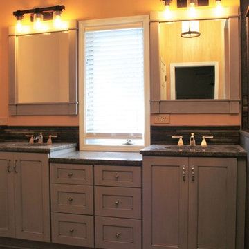 Master Bath with Gray Cabinets