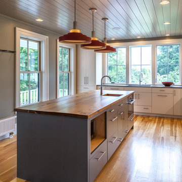 Modern kitchen in historic Vermont home