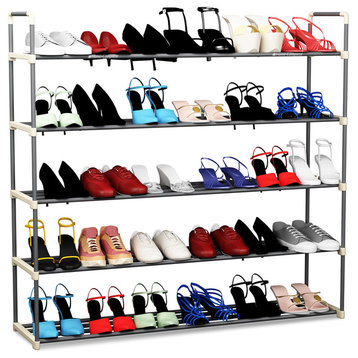 Shoe Rack with 5 Shelves-Five Tier Storage for 30 Pairs by Home-Complete