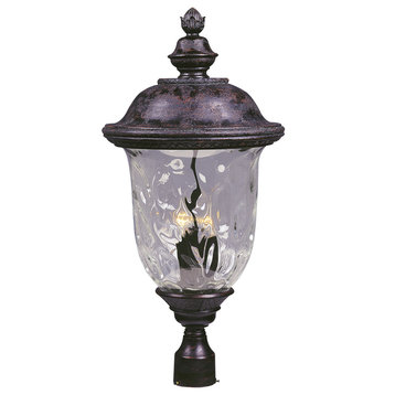 Carriage House DC 3-Light Outdoor Pole/Post Lantern in Oriental Bronze