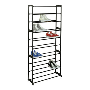 Sunbeam 16 Pair Shoe Rack Contemporary Shoe Storage By Home Basics