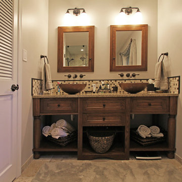 Wood Double Vanity