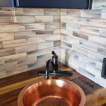 14" Round Hammered Copper Bar Sink in Polished Copper (BR14PC2)