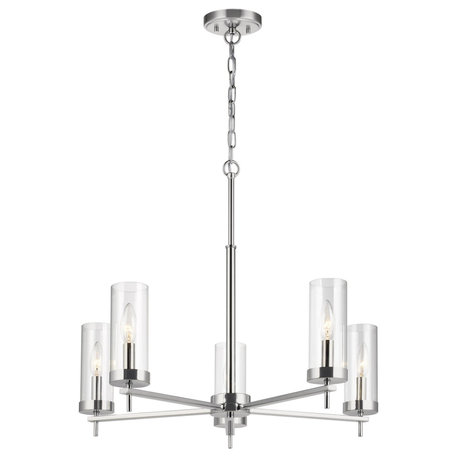 Zire 5-Light Chandelier in Chrome