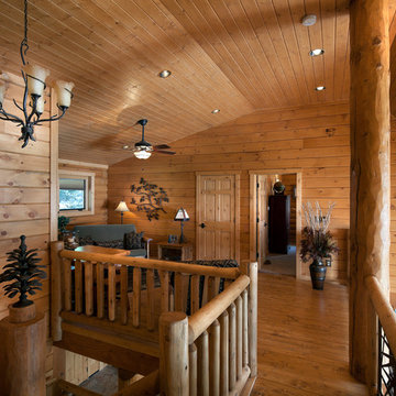 Waupaca Chain Round Lake Log Home