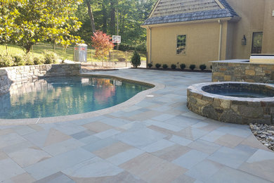 Patio with pool designs