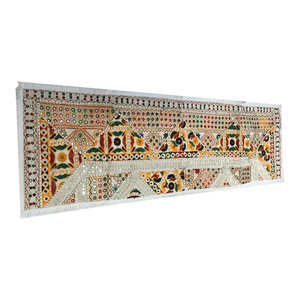 Mogul Interior - Vintage-Style Banjara Sari Mirror Work Tapestry - Table Runners