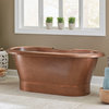 Thales 5' Copper Freestanding Bathtub with Overflow
