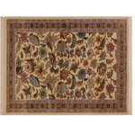 Bareens Designer Rugs - Gulberg Pak Persian Perla Ivory/Pink Wool Rug - 3'0'' x 5'0'' - Designed with mesmerizing intricacy and gorgeous color palette, this hand-knotted masterpiece demonstrates the beauty and electrifying thrill of Pak Persian art. These meticulously hand-knotted Pak-Persian rug is made with pure wool and features breathtaking traditional, transitional, and tribal designs in bold luxurious color pallets. Known for their intricate designs these rugs are a reproduction of Persian rugs, made in Pakistan with unique Mughal designs. Made by master weavers using the same Persian texture, design and dying technique, we wanted to produce the most significant manifestation of Persian art, life, and culture. This rug is most famous for its exceptional quality, incredible designs, patterns, and vibrant rich color. Pak-Persian rugs made with Persian weave with high knot counts, which enables the high intricacy and detail found in the patterns are also referred to as "State of art", each color adds a rich beautiful detail in the artwork of this rug. The design, color, and beautiful chromatic composition with a vibrant sheen with intricate designs, exude beauty, elegance, and quality make this rug a masterpiece of its own.