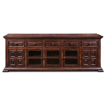 Rustic Solid Wood 83" TV Stand, Sideboard Console