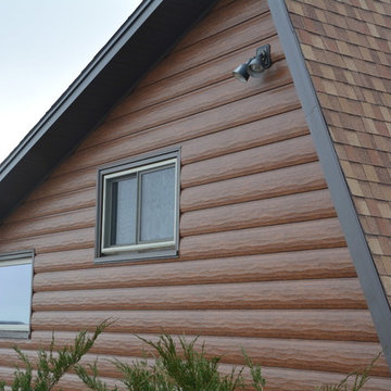 Custom Log Home - Steel Log Siding Cheyenne, WY