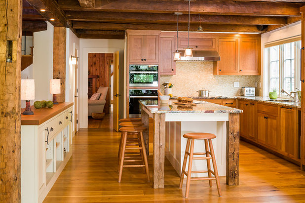 Farmhouse Kitchen by Gilberte Interiors, inc