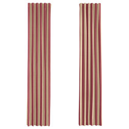 Contemporary Curtains Racing Stripe Drapery, Single Panel, Dark Pink