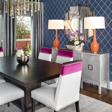 Chic & Vibrant Dining Room