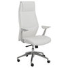 Eurostyle Crosby High Back Office Chair in White and Aluminum